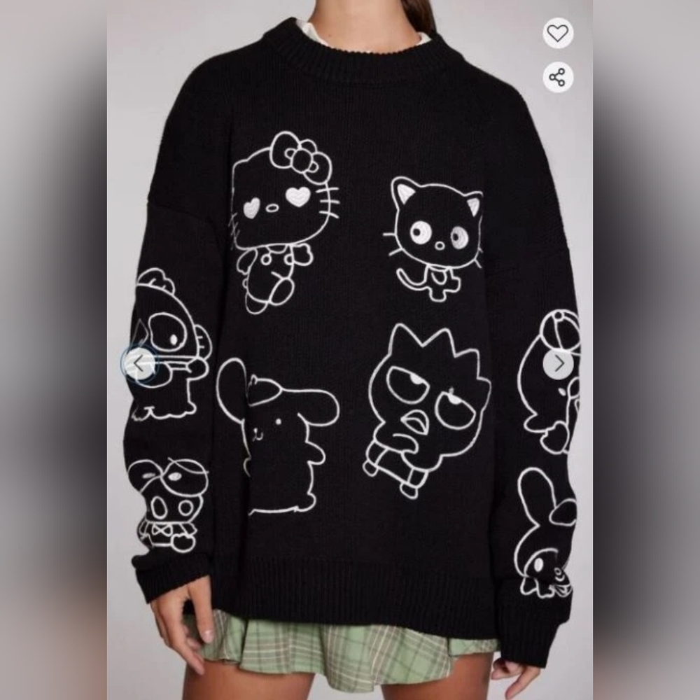 Forever 21 Hello Kitty & Friends Sweater Embroidered Sanrio